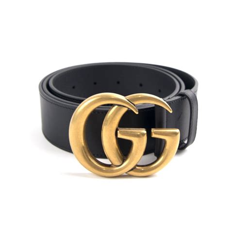 gucci belt black with gold buckle|Gucci belt men black buckle.